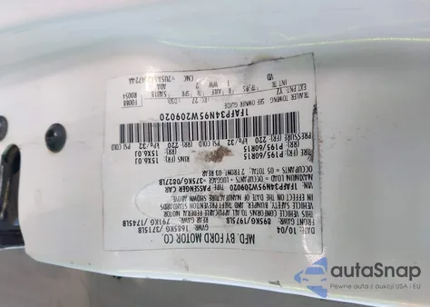 2005 Ford Focus Zx4 from USA, damaged, VIN 1FAFP34N95W209020